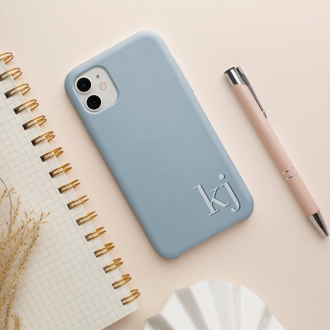 Coque iPhone Monogramme tonique minimaliste moderne (Créateur téléchargé)