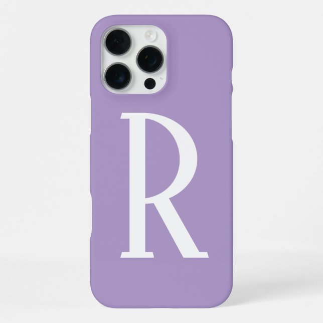 Coque iPhone Monogrammes Nom Lilas Clair Cadeau Sympa Faveur de (Verso)
