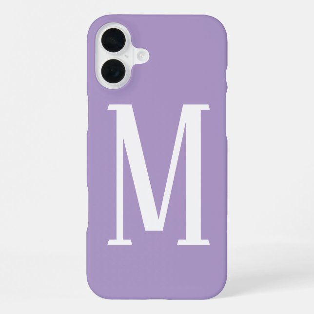 Coque iPhone Monogrammes Nom Violet Clair Cadeau Cool Faveur de (Verso)