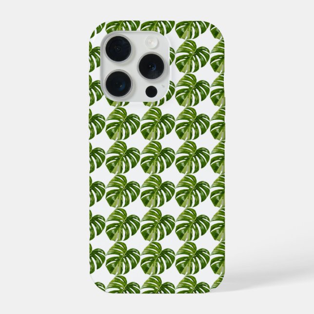 Coque iPhone Monstera Albo Pattern iPhone Case — Tropical (Verso)