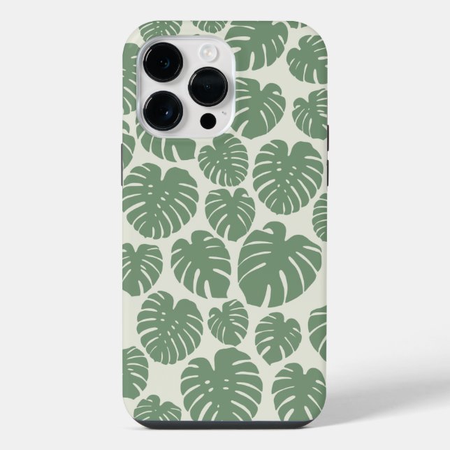 Coque iPhone Monstera - Vert (Verso)