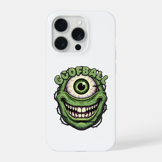 Coque iPhone Monstre Lunatique Œil - Un drôle de cartoon effray (Verso)