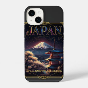 Coque Pour iPhone 14 Mont Fuji céleste Japon Pagode Voyage Art