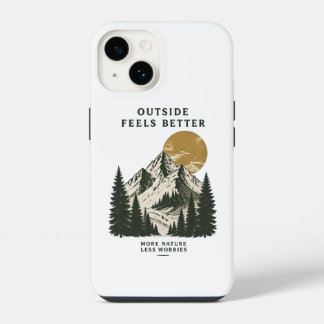 Coque Pour iPhone 14 Montagne Outside Feels Better