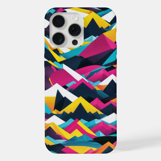 Coque iPhone montagnes abstraites  (Verso)