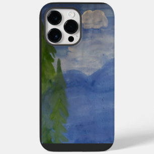 Coque Pour Pour iPhone 14 Pro Max Montagnes Bleues
