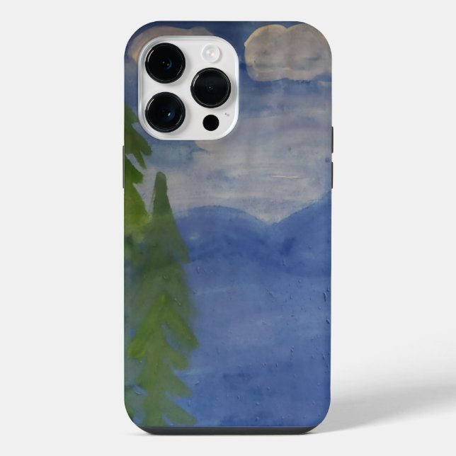 Coque iPhone Montagnes Bleues  (Verso)