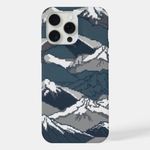 Coque iPhone 15 Pro Max montagnes pixélisées