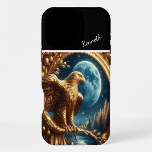 Coque iPhone 16 Pro Max Montre Lune de Golden Eagle