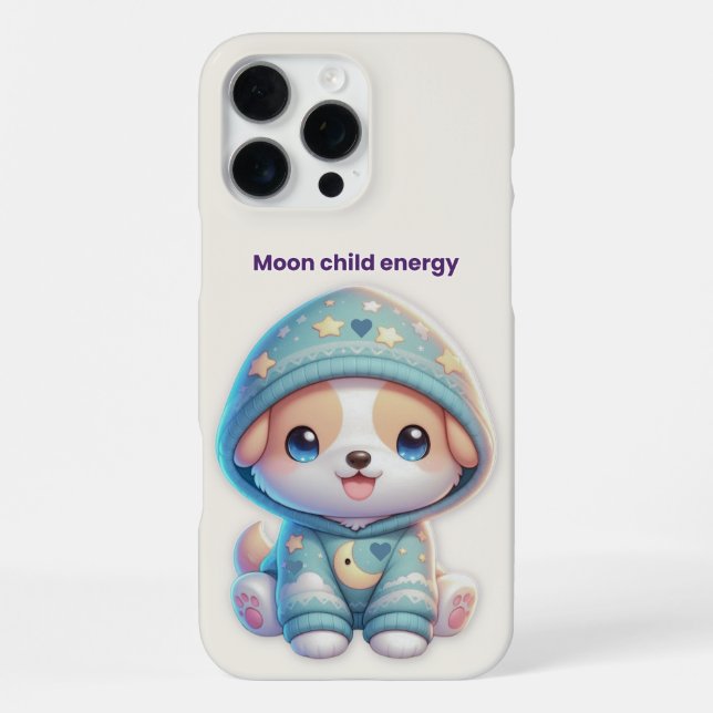 Coque iPhone Moon Child Energy Dog Case (Verso)