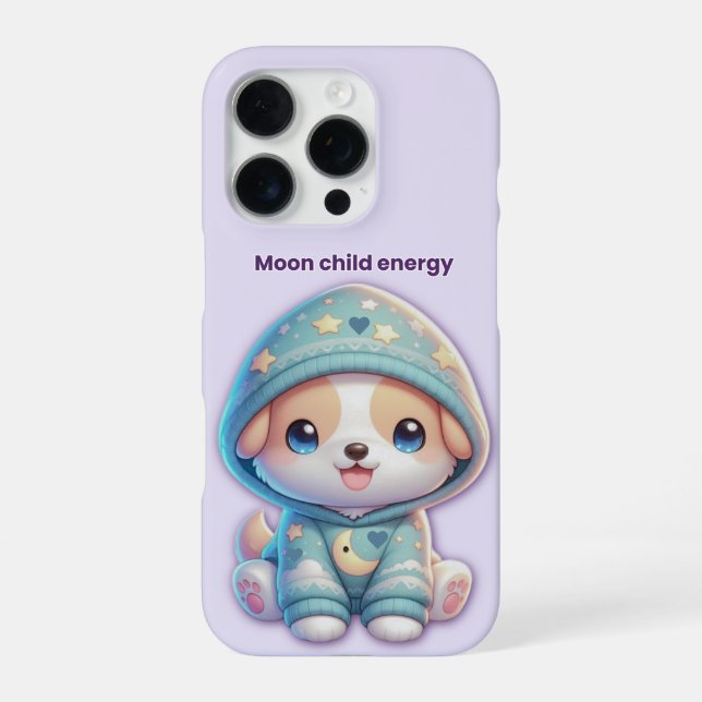 Coque iPhone Moon Child Energy Dog Case (Verso)