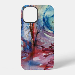 Coque iPhone 12 MORGANA / Magie et Mystère ,Fantaisie Rose Bleu