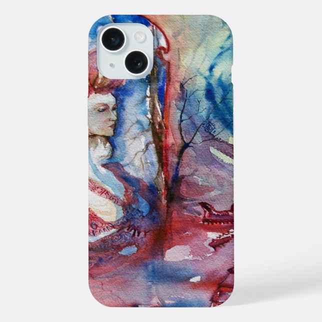 Coque iPhone MORGANA Rose Bleu Fantaisie (Verso)