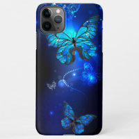 Morpho Butterfly in the Dark Background