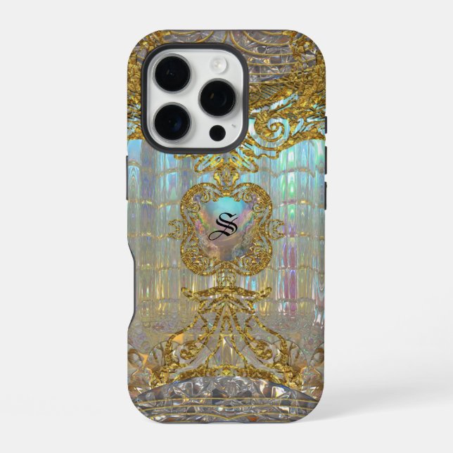 Coque iPhone Morshnette Élégant Monogramme baroque (Verso)