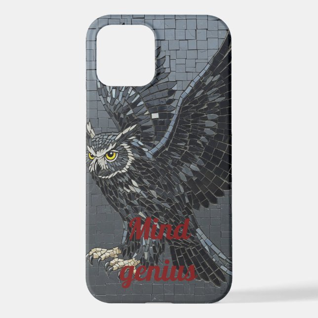 Coque iPhone Mosaic Halloween Owl Mind Genius Phone Case (Verso)