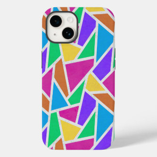 Coque Pour iPhone 14 Mosaïque de couleurs vives arc-en-ciel
