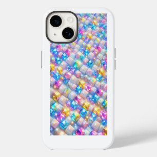 Coque Pour iPhone 14 Mosaïque de pierre précieuse scintillante colorée