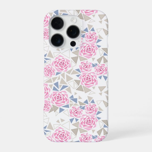 Coque iPhone Mosaïque, fleurs (Verso)