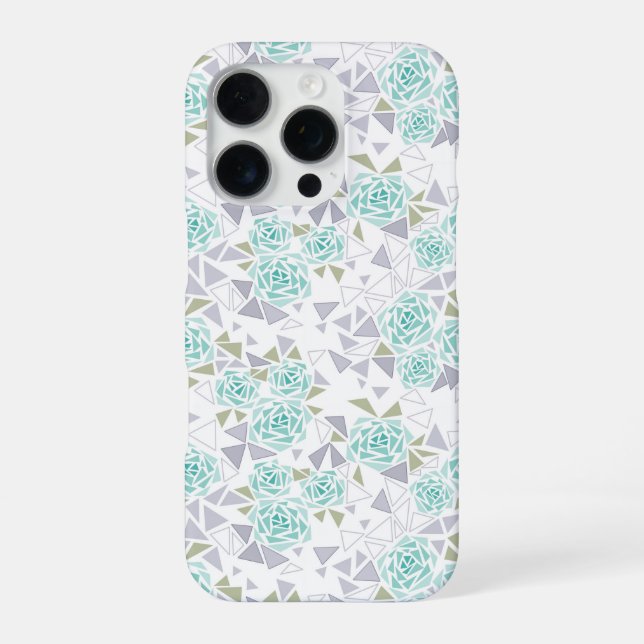 Coque iPhone Mosaïque, fleurs (Verso)