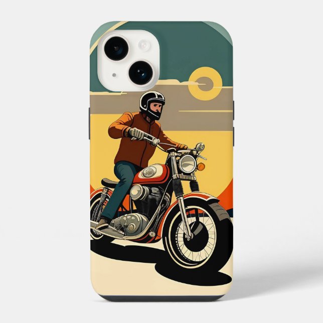 Coque iPhone Motard Style Rétro (Verso)