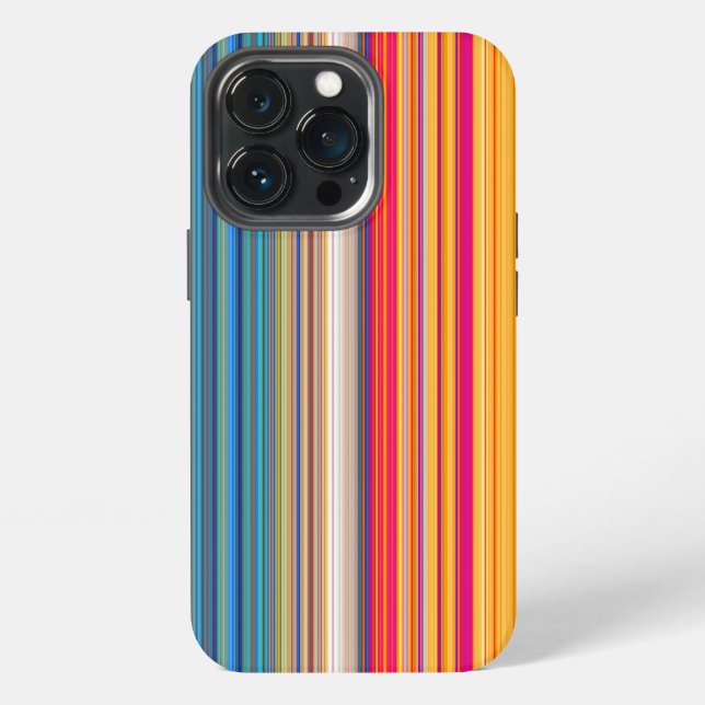 Coque iPhone Motif à bandes multiples (Dos)