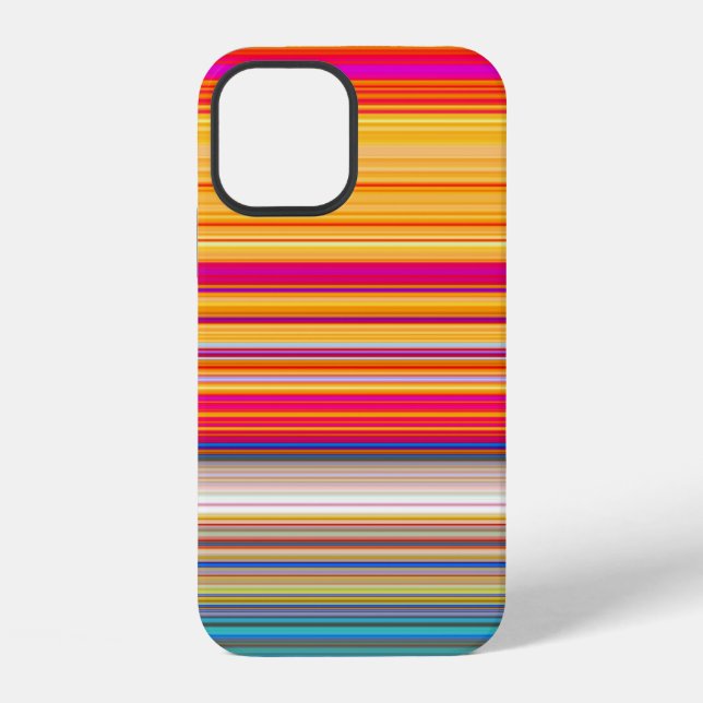 Coque iPhone Motif à bandes multiples (Verso)