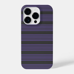 Coque Pour iPhone 14 Plus Motif à cinq bandes Ultra violet et charbon de boi