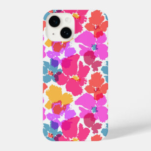 Coque Pour iPhone 14 Motif à fleurs moderne en néon coloré