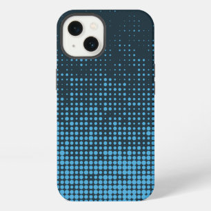 Etui iPhone 13 Motif à points bleu, moderne, rétro, cool et tenda