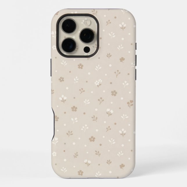 Coque iPhone Motif à points botaniques (Verso)