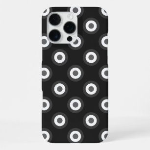 Coque iPhone 16 Pro Max Motif à points Polka - gris noir blanc