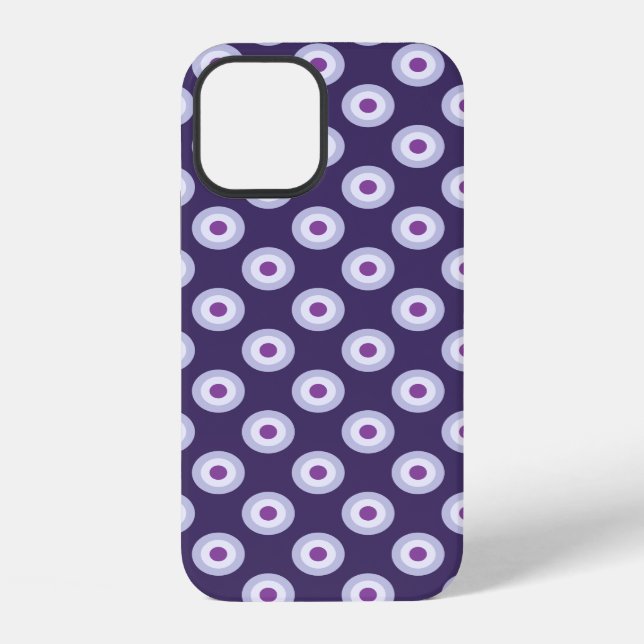Coque iPhone Motif à points Polka - Violet bleu violet violet l (Verso)