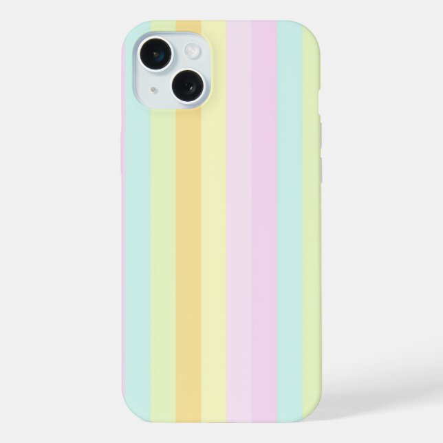 Coque iPhone Motif à rayures verticales Soft Patels (Verso)