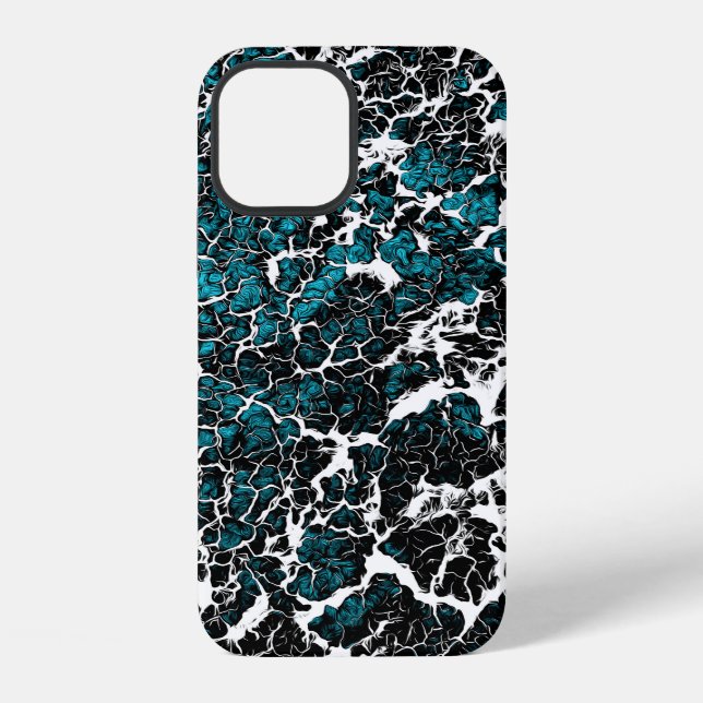 Coque iPhone Motif Abstrait Bleu (Verso)
