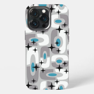 Etui iPhone 13 Pro Motif Abstrait Cosmique Rétro Moderne du Milieu du