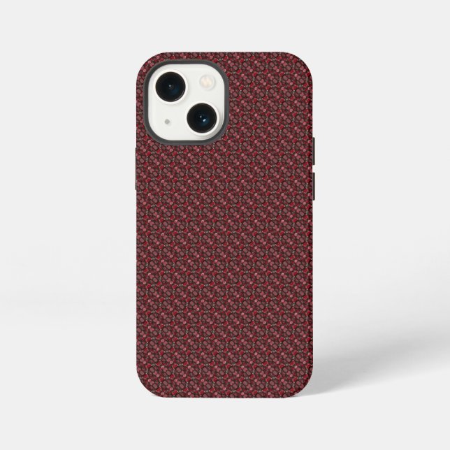Coque iPhone motif Abstrait de graines de grenade (Verso)