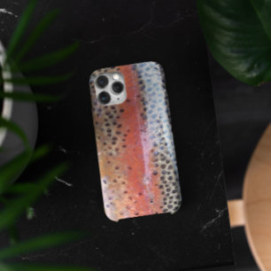 Coque iPhone 15 Pro Motif Abstrait de Peau de Truite Arc-en-ciel