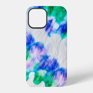 Coque iPhone 12 Motif abstrait de teinture tie coloré sur un fond