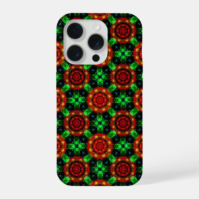 Coque iPhone Motif abstrait élégant boho moderne floral #504 (Verso)