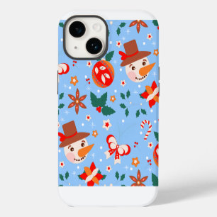 Coque Pour iPhone 14 Motif abstrait festif de Noël