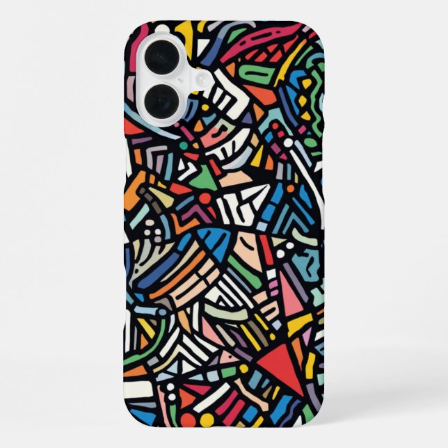 Coque iPhone Motif abstrait moderne (Verso)