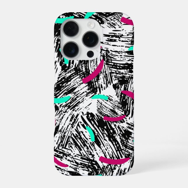Coque iPhone Motif Abstrait moderne. (Verso)