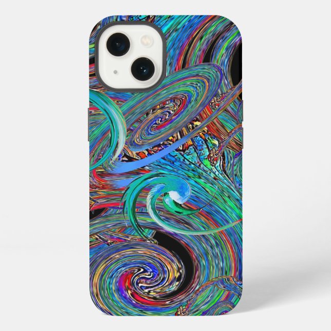 Coque iPhone Motif Abstrait moderne et coloré (Verso)