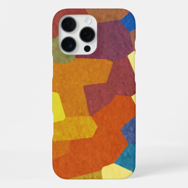 Coque iPhone Motif Abstrait Multicolore Rustique (Verso)