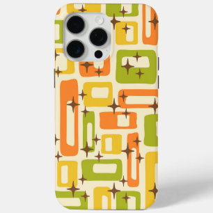 Coque iPhone 15 Pro Max Motif Abstrait Rétro Milieu de Siècle Moderne