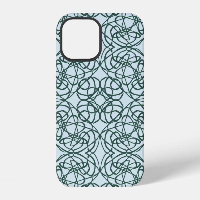 Coque iPhone motif Abstrait sans faille avec éléments de la vil (Verso)