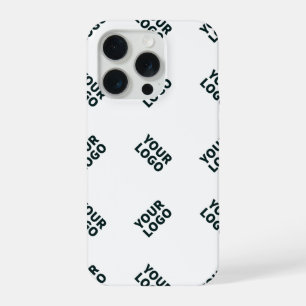 Coque iPhone 15 Pro Motif alterné de logo ou d'image d'entreprise Bl