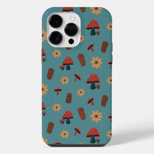Coque Pour Pour iPhone 14 Pro Max Motif Amoureux de la Nature Champignon Joyeux (Ble