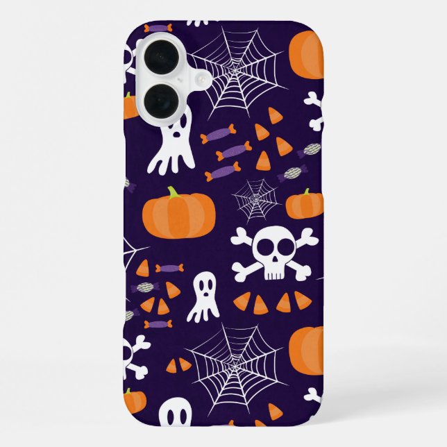 Coque iPhone Motif amusant d'Halloween (Verso)